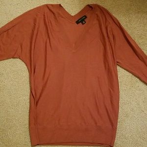 Ann Taylor 3/4 sleeve burnt orange sweater.